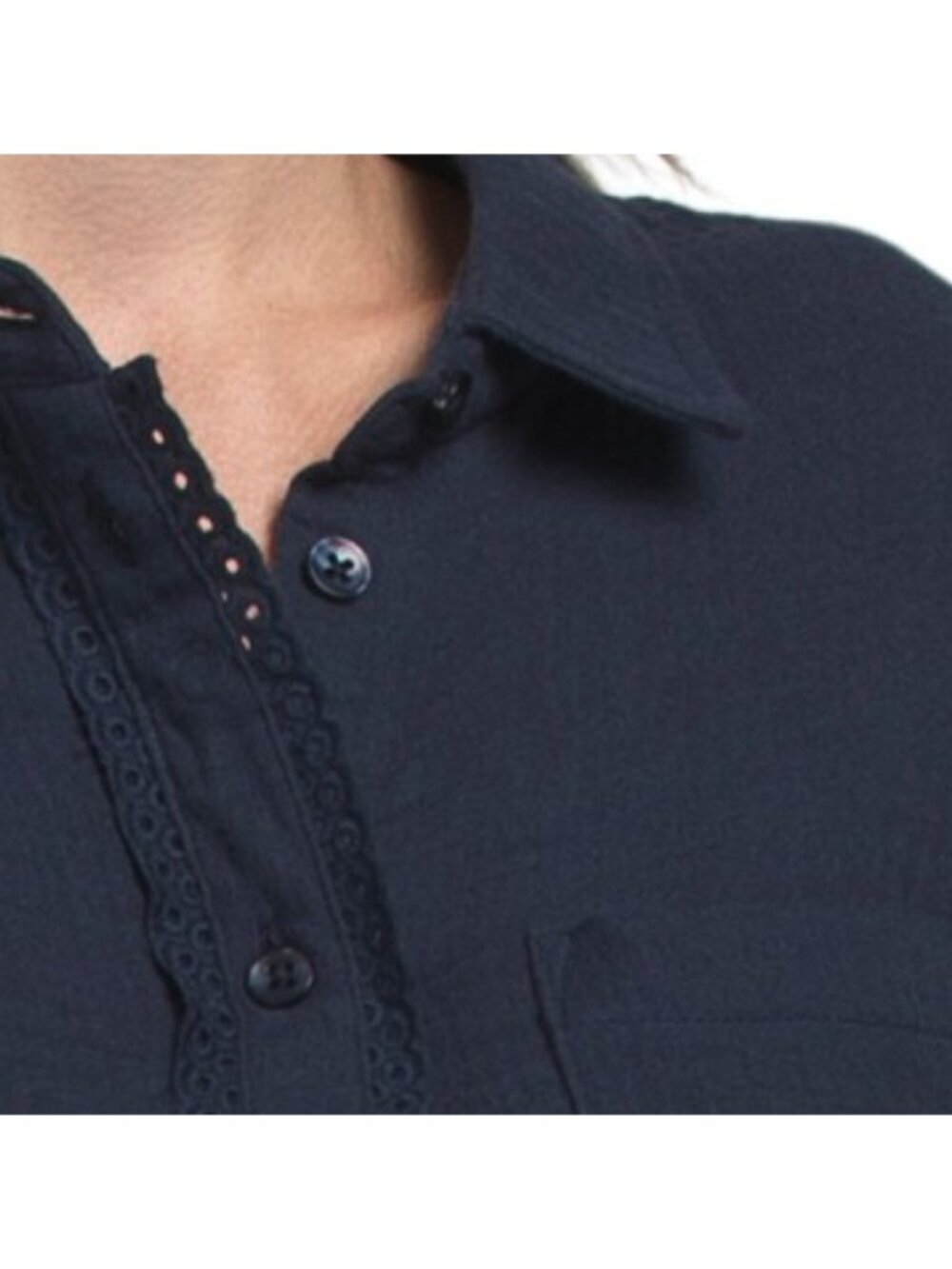 ELLEN TRACY Gauze Blouse - Picture 3 of 4